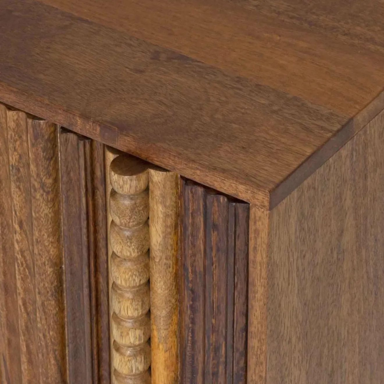 Bois & Chiffons Chevet 1 porte droit Manguier Ramon Naturel - 45x40x50 cm