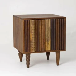 Hot Bois & Chiffons Chevet 1 portes gauche Manguier Ramon Naturel - 45x40x50 cm