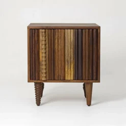 Hot Bois & Chiffons Chevet 1 portes gauche Manguier Ramon Naturel - 45x40x50 cm