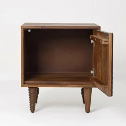 Hot Bois & Chiffons Chevet 1 portes gauche Manguier Ramon Naturel - 45x40x50 cm