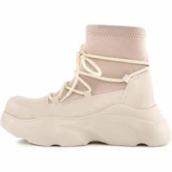 Femme Lab78 Chunky bottines beiges - Talon 6 cm