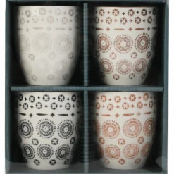 Home Deco Factory Coffret 4 tasses Mirage multicolores - 25 cl