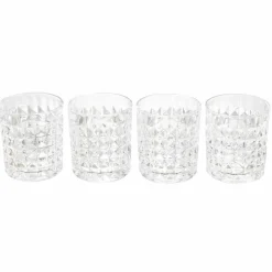 Home Deco Factory Coffret 4 verres à Whisky transparent