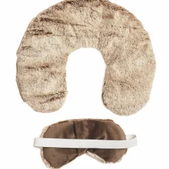 Best Sensly Coffret tour de cou + masque micro ondable beige - 24x16 cm