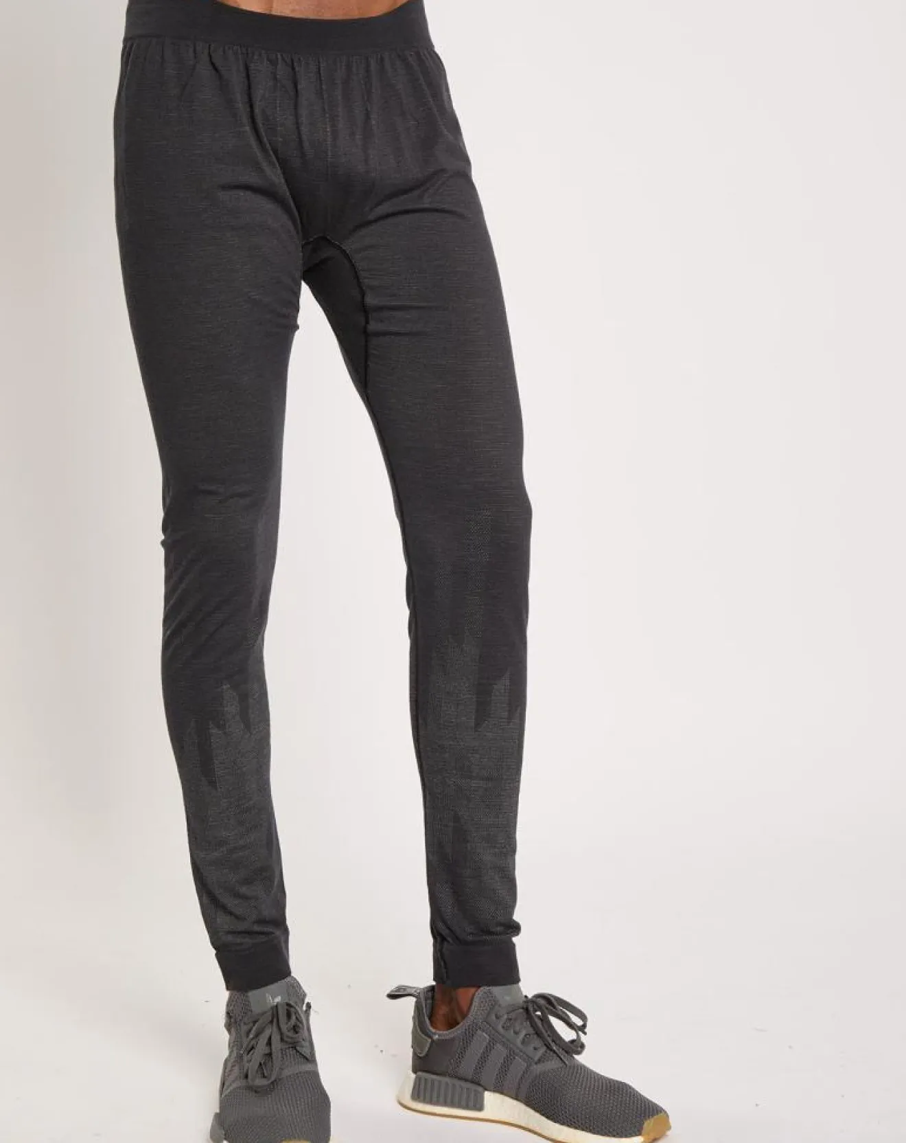 Homme Odlo Collant en Laine mélangée Kinship Performance Wool Warm noir mélangé