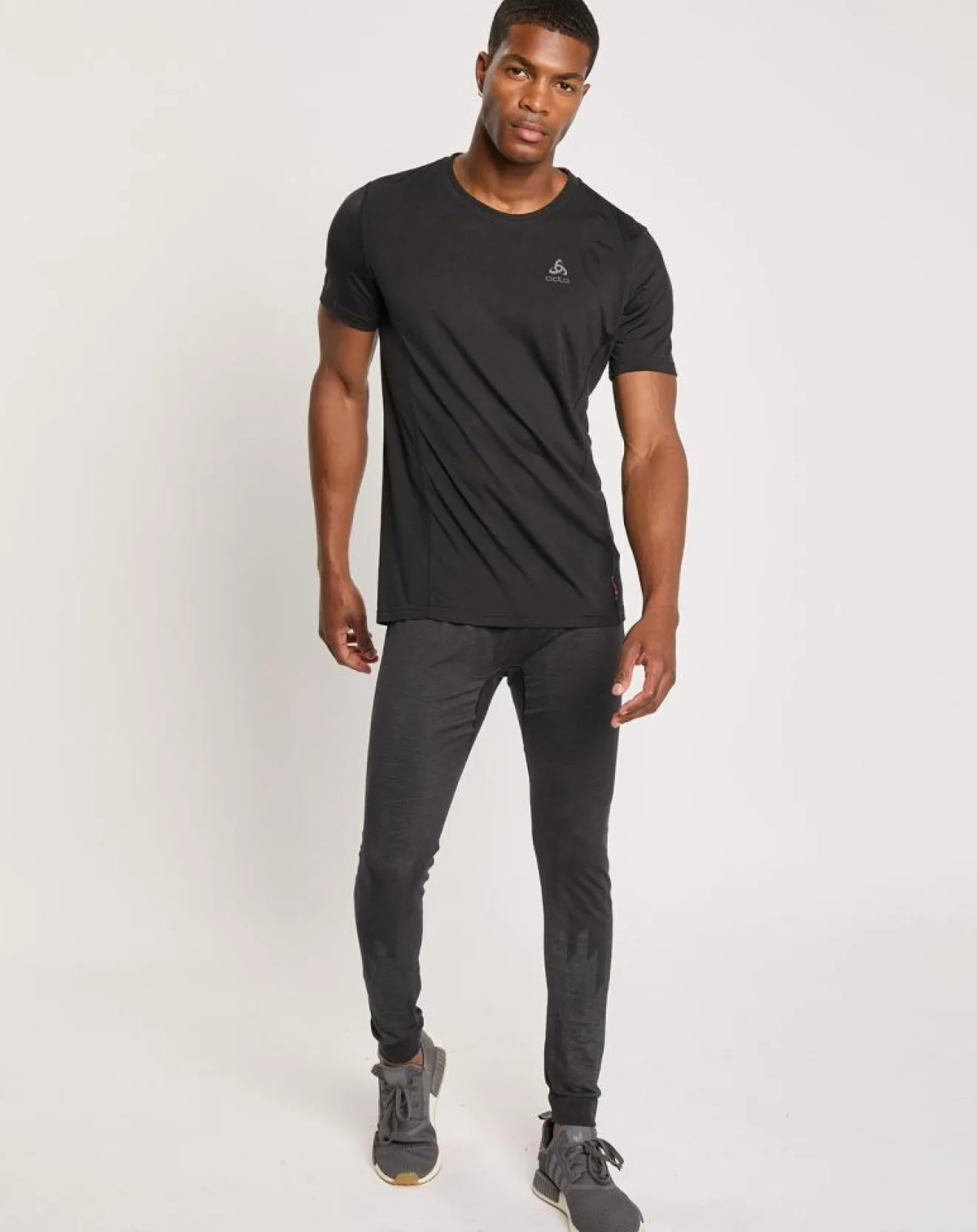 Homme Odlo Collant en Laine mélangée Kinship Performance Wool Warm noir mélangé