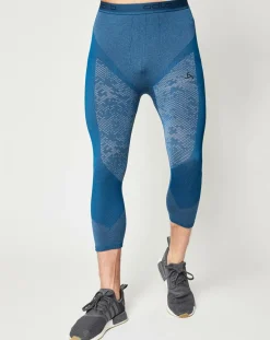 Hot Odlo Collant technique 3/4 Blackcomb Evolution Warm bleu opale/noir