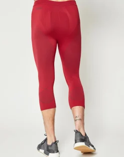 Homme Odlo Collant technique 3/4 Evolution Warm Seamless rouge
