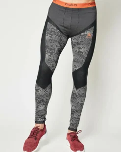 Best Odlo Collant technique Blackcomb Evolution Warm gris béton/orange