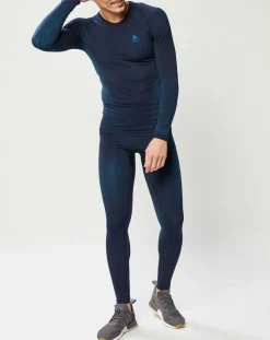 Homme Odlo Collant technique Performance Warm bleu