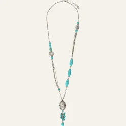 Outlet Reminiscence Collier Ethnic Howlite argenté