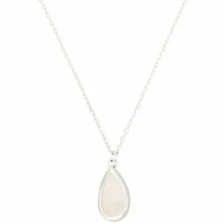 Outlet Moonstone Collier Lora Quartz rose en laiton argenté