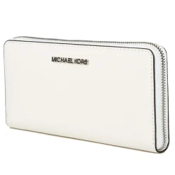 Femme Michael Kors Compagnon en Cuir Jet Set Travel blanc - 10x20.5x2.5 cm
