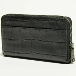 Sale Coach Compagnon Homme en Cuir croco Accordion noir - 9.9x18.9 cm