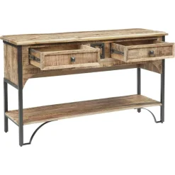 Best Bois & Chiffons Console 2 tiroirs manguier pondicherry marron - 130x40x75 cm