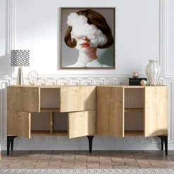 Outlet Wooden Art Console Laika chêne saphir - 180x80x40 cm