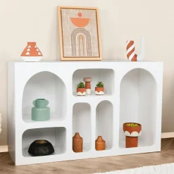 Outlet Wooden Art Console Liva blanche - 120x74x37 cm
