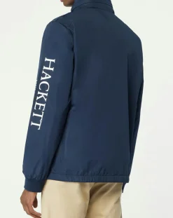 Discount Hackett London Coupe-Vent Hood Logo bleu