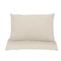 Bed and Philosophy Coussin artisanal en laine beige 40x60 cm