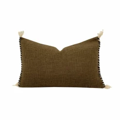 Sale Bed and Philosophy Coussin en coton flammé bronze 25x40cm