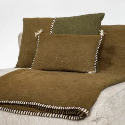Sale Bed and Philosophy Coussin en coton flammé bronze 25x40cm