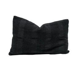 Bed and Philosophy Coussin en crochet fait main noir 40x60cm