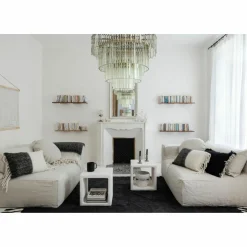 Best Bed and Philosophy Coussin en laine bicolore blanc/noir 40x60cm