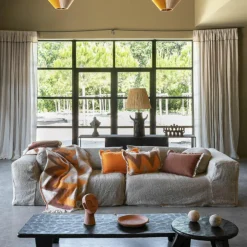 Best Bed and Philosophy Coussin en laine motif 70s orange 40x60cm