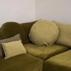 Bed and Philosophy Coussin en lin changeant forêt 30x60cm