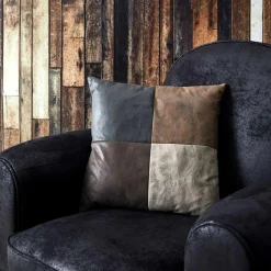 Home Deco Factory Coussin Patchwork déhoussable multicolore - 40x40 cm