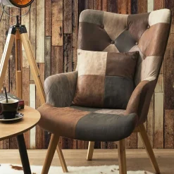 Home Deco Factory Coussin Patchwork déhoussable multicolore - 40x40 cm