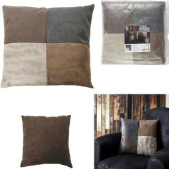 Home Deco Factory Coussin Patchwork déhoussable multicolore - 40x40 cm