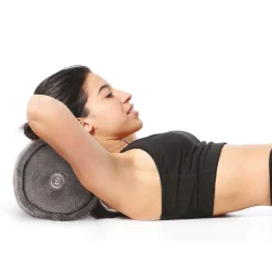 Sensly Coussin rond de massage vibrant gris - 25x14x14 cm