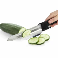 Discount Cook Concept Couteau à trancher épaisseur réglable noir - 32.5 cm