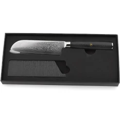 Discount Fauchon Couteau santoku Damas noir - 25.5 cm