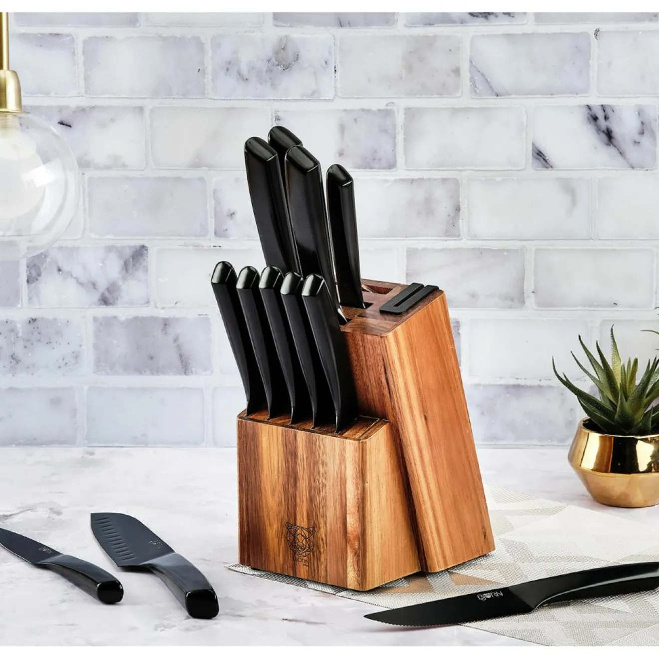 Outlet Bjorn Couteaux à steak Jensen noir mat - 6 pièces