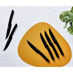 Outlet Bjorn Couteaux à steak Jensen noir mat - 6 pièces