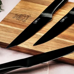 Outlet Bjorn Couteaux à steak Jensen noir mat - 6 pièces