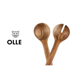 Bjorn Couverts à salade en bois d'acacia OLLE marron