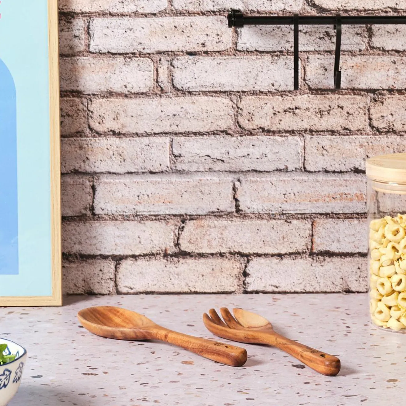 Online Bjorn Couverts à salade en bois d'acacia ESKIL marron