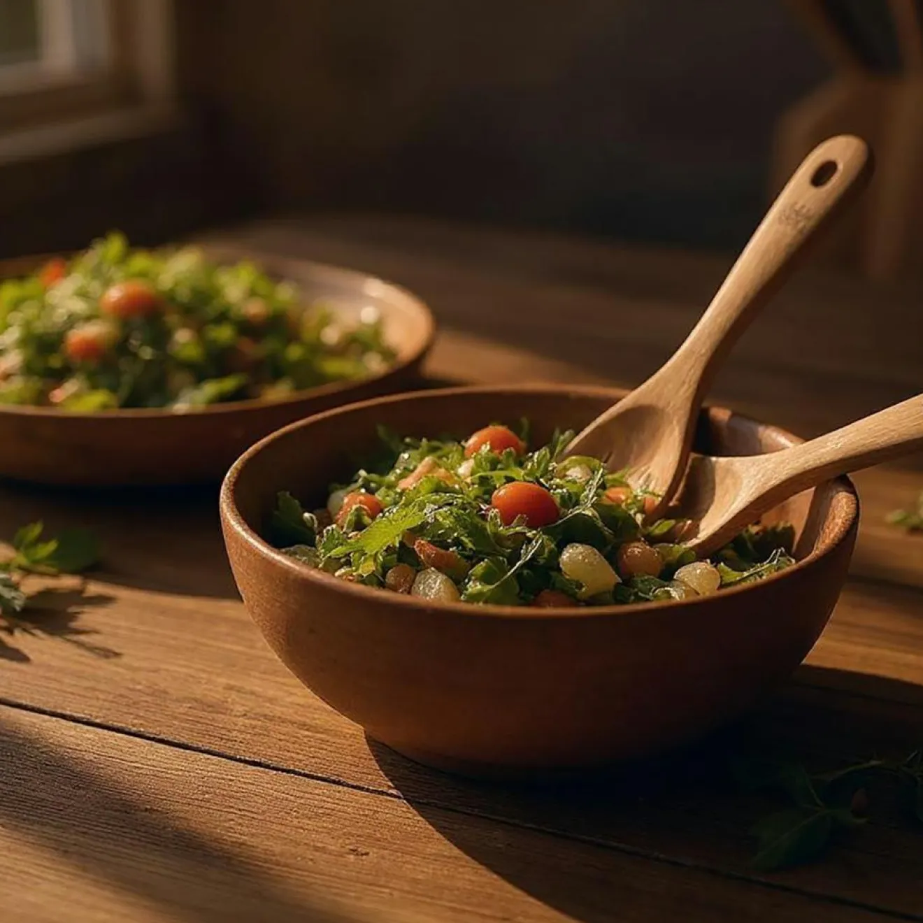 Outlet Bjorn Couverts à salade en bois d'acacia SKOV marron