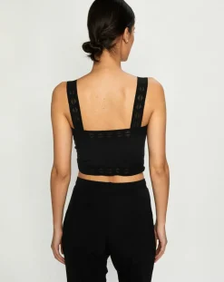 Femme Huit Crop top Jeanne noir