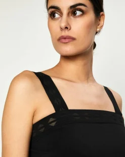 Femme Huit Crop top Jeanne noir