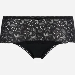 Hot Playtex Culotte Coeur Croisé Feminin Dentelle noire