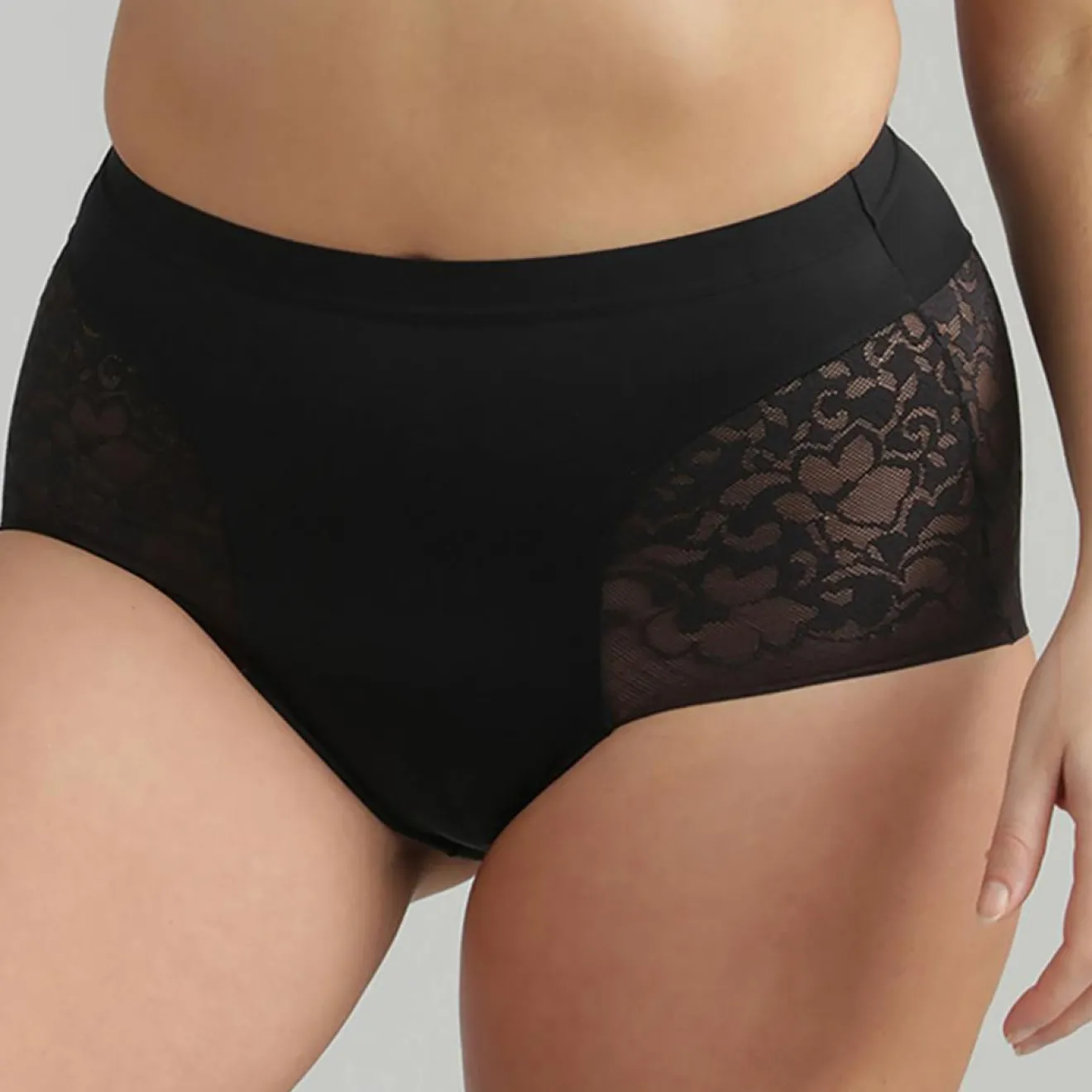 Femme Playtex Culotte taille haute Expert in Silhouete noire