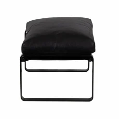 Discount Bois & Chiffons Damo black pouf Leather Noir - 68x46x35 cm