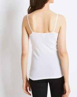 Femme Mare Débardeur 100% Coton Fil d'Ecosse blanc