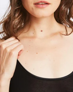 Hot Mare Débardeur 100% Coton Fil d'Ecosse noir