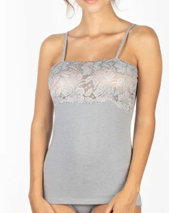 Femme Mare Débardeur Caroline en Micromodal gris clair