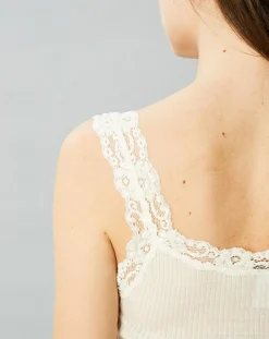 Femme Mare Débardeur Catherine en Laine & Soie ivoire